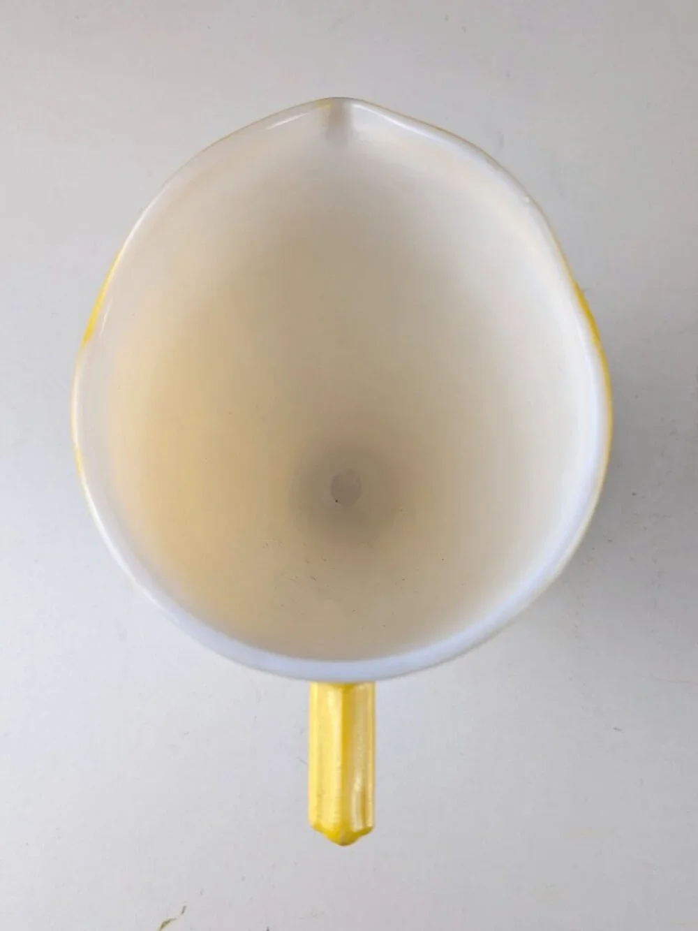 Vintage 40s/50s Hazel Atlas Creamer Yellow Milk Glass